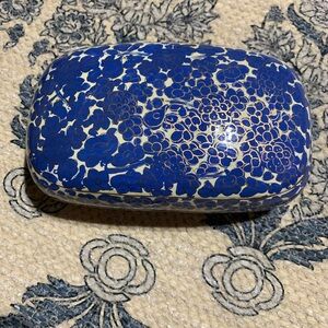 Floral Blue and gold vintage Decorative Box